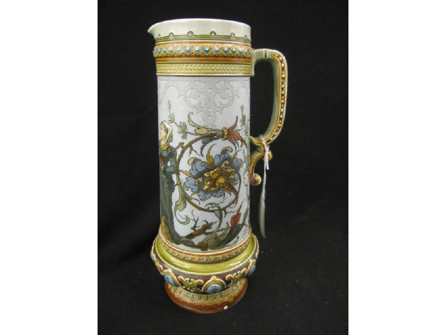 Appraisal: Etched Mettlach Tankard As-Is