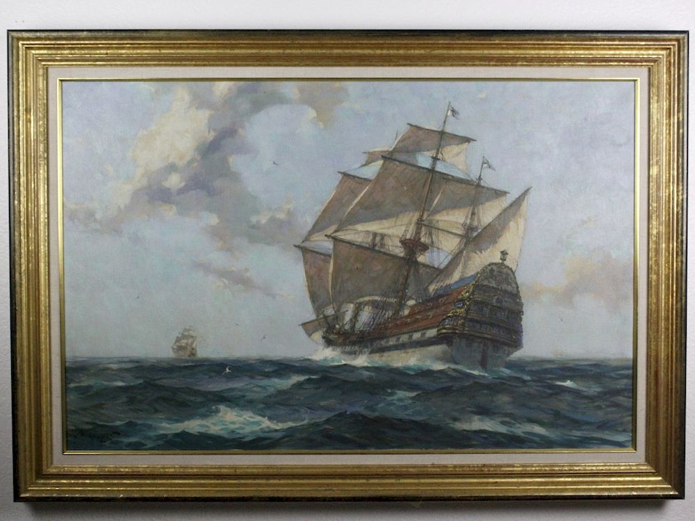 Appraisal: Gordon Hope Grant American Seascape Ship Painting Gordon Hope Grant