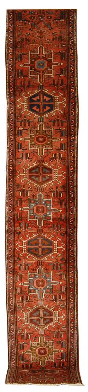 Appraisal: ORIENTAL RUG HERIZ RUNNER ' ' x ' Eleven latch