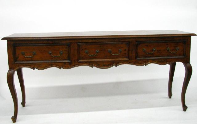 Appraisal: Mahogany Period Style Server inches wide faux grain-painted finish three