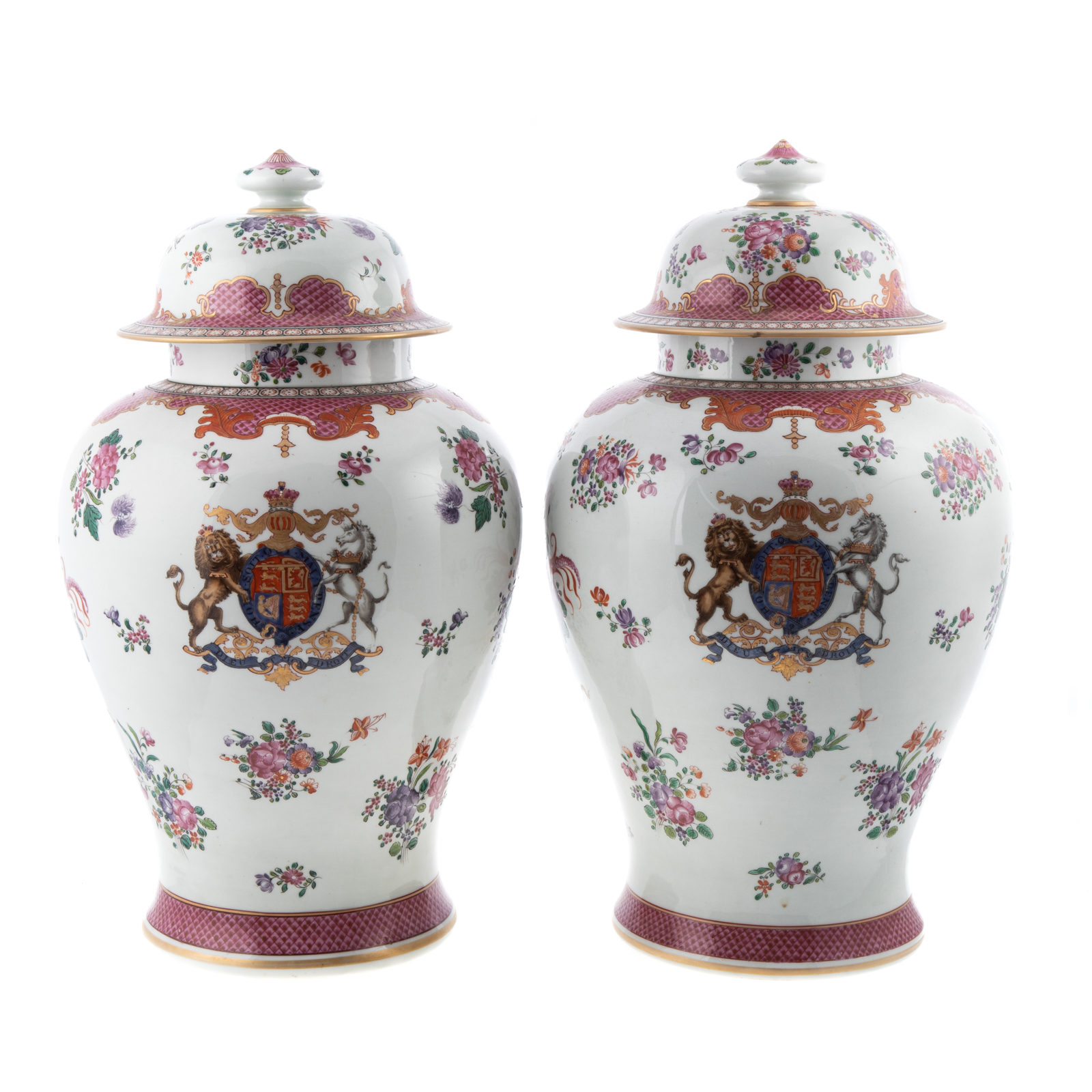 Appraisal: A PAIR OF LARGE SAMSON CHINESE EXPORT STYLE JARS First