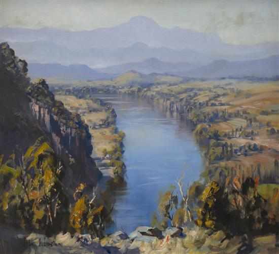 Appraisal: John Loxton - Derwent River Tasmania oil on canvas signed