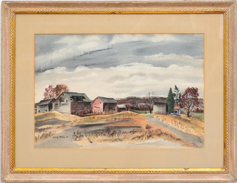 Appraisal: ADOLF DEHN - RANCH IN THE FOOTHILLS AND OLD FARM