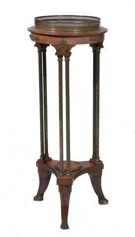 Appraisal: A TH CENTURY FRENCH URN STAND with inset marble top