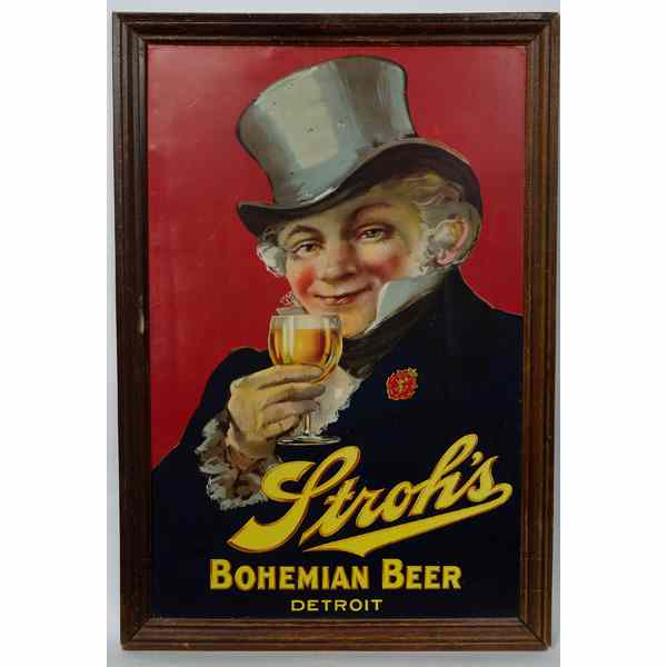 Appraisal: Stroh's Beer Sign Ca late th to early th C