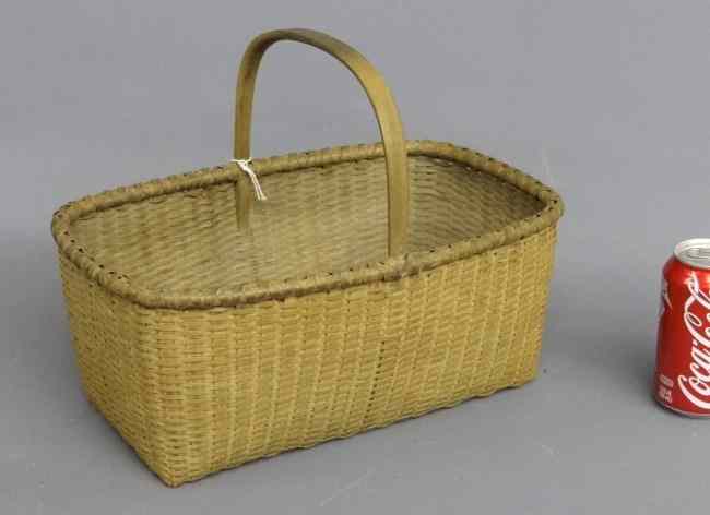 Appraisal: th c Shaker basket '' W '' D '' Ht