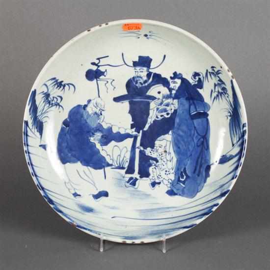 Appraisal: Chinese blue and white porcelain bowl th century decorated with