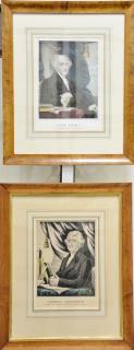 Appraisal: Currier Set of four Presidential hand colored lithographs George Washington