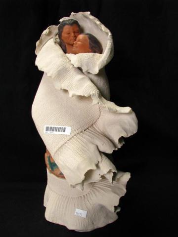 Appraisal: Native American pottery and mixed media sculpture signed Sinapau '