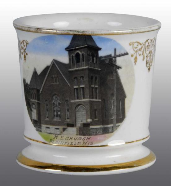 Appraisal: Occupational Shaving Barber Mug of Church Description Polychrome paint Nice