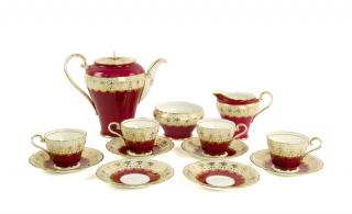 Appraisal: AN ENGLISH PORCELAIN TEA SERVICE FOR FOUR AYNSLEY AN ENGLISH