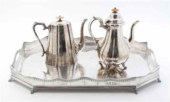 Appraisal: Three Sheffield Plate Articles comprising a tray by Thomas Bradbury