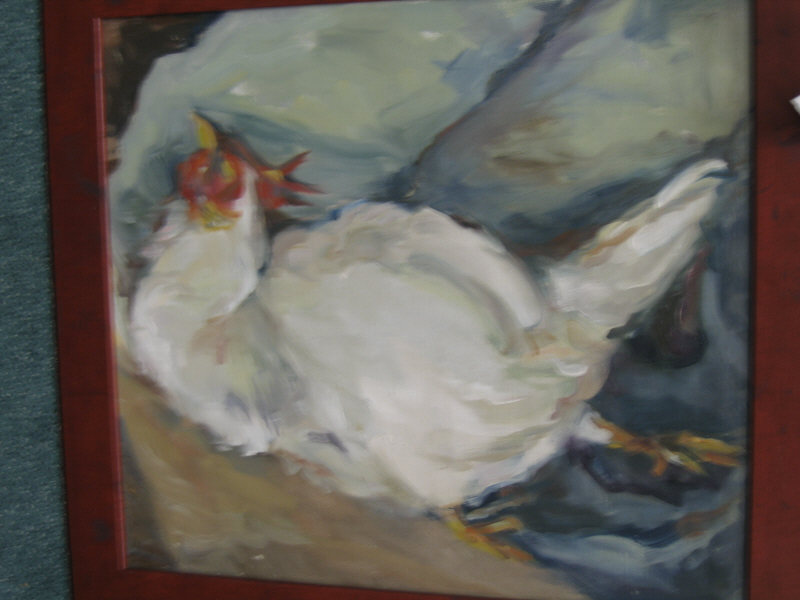 Appraisal: ABIGAIL DUNN SAINT LOUIS TH CENTURY Chicken oil on canvas