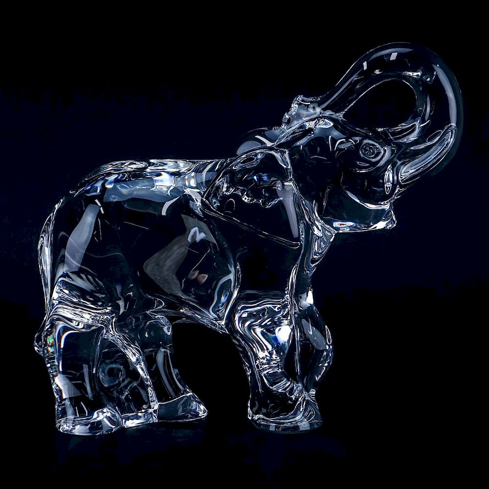 Appraisal: Baccarat Crystal Elephant Figure Signed Good condition Measures - H