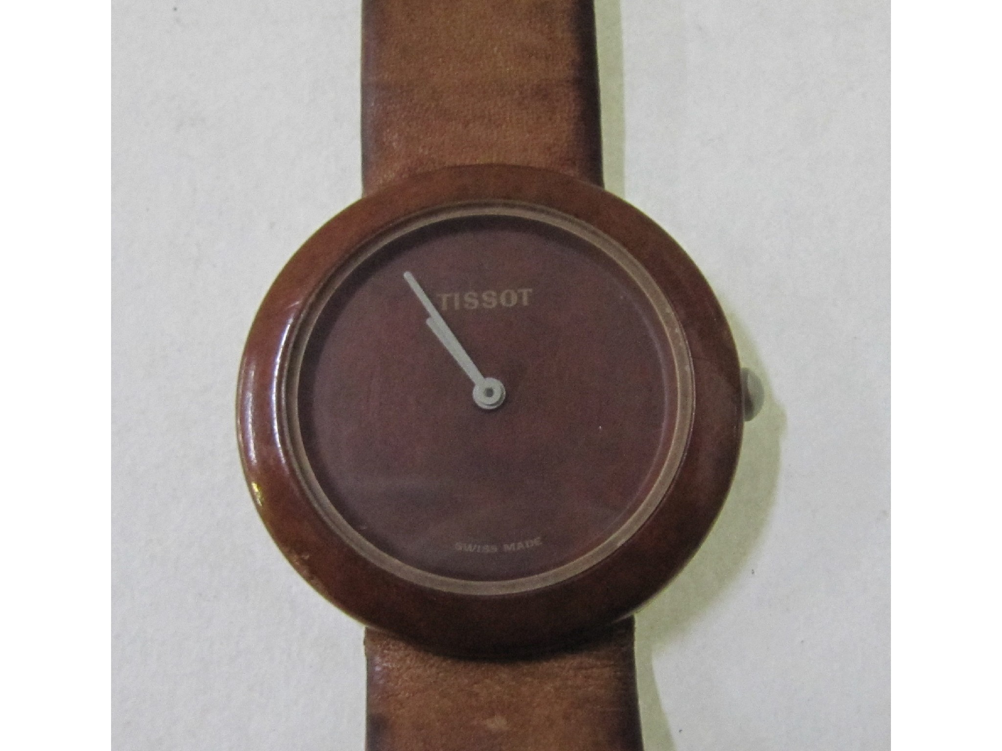 Appraisal: A gent's Tissot wooden cased wristwatch in case