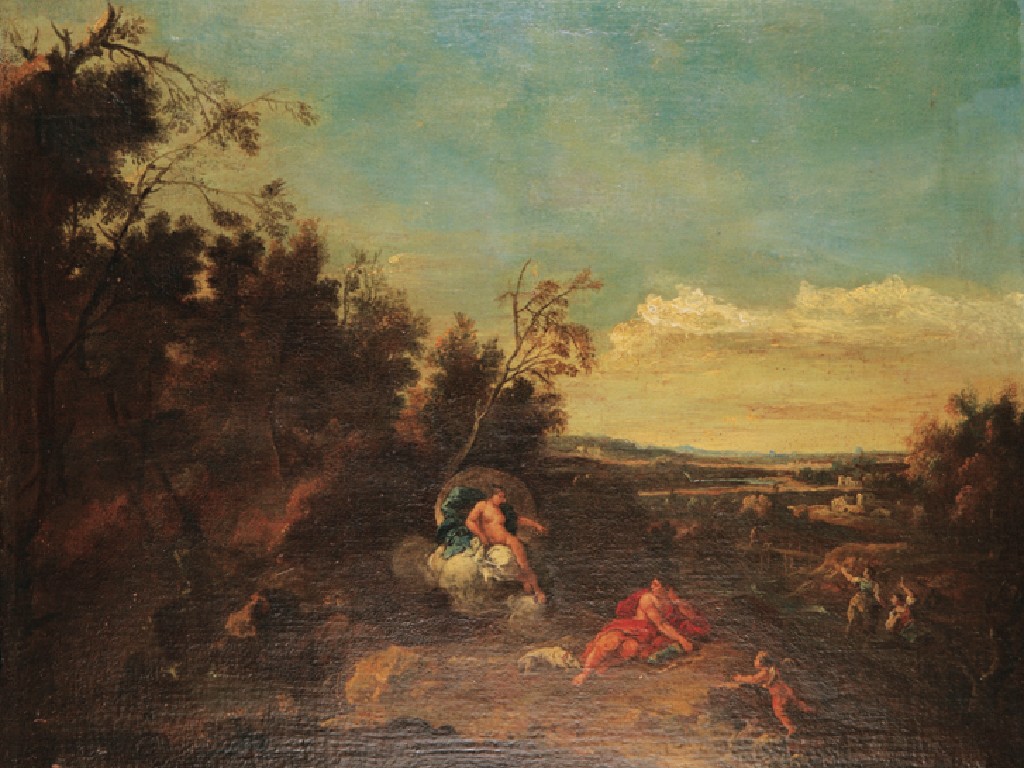 Appraisal: MANNER OF GUISEPPE ZAIS An Italian landscape with figures and