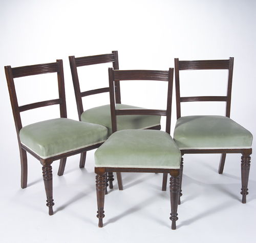 Appraisal: English Victorian mahogany side chairs set of four each with