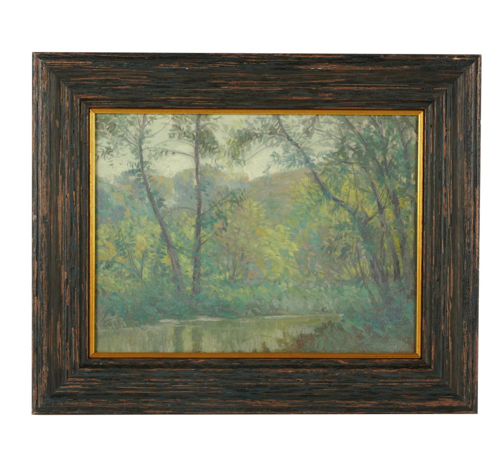 Appraisal: EDGAR PAYNE - WOODLAND LANDSCAPEoil on artist board unsigned x