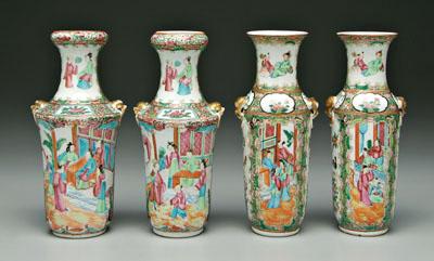 Appraisal: Four pieces Chinese famille rose all with lion heads and