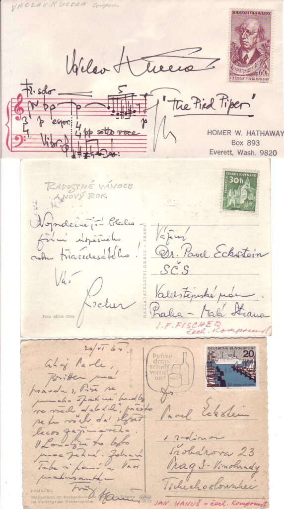 Appraisal: COMPOSERS--CZECH Group of items Signed or Signed and Inscribed Vaclav