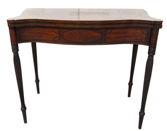 Appraisal: Early th C Sheraton style game table mahogany and mahogany