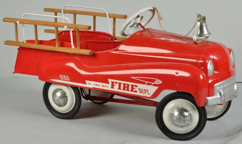 Appraisal: Murray Dip Side City Fire Dept Pedal Truck Toy Description