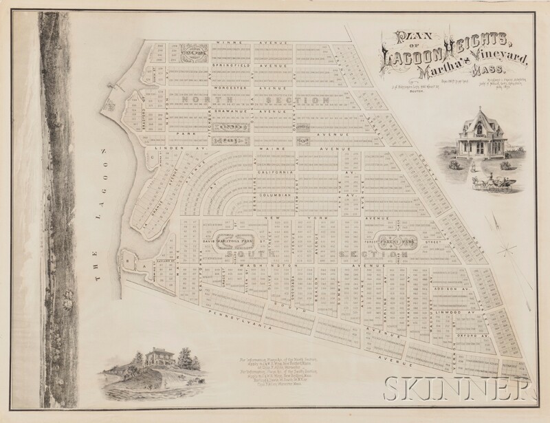 Appraisal: J H Buffords publisher Boston th Century Plan of Lagoon