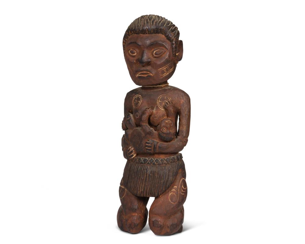 Appraisal: A Papua New Guinean carved wood figure by Zacharias Waybenang