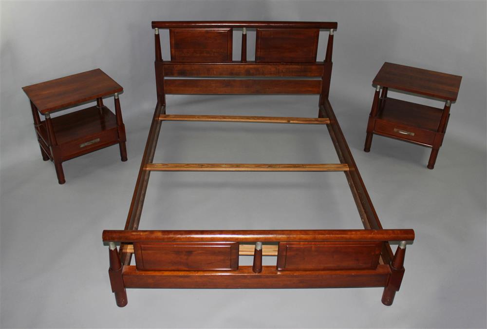 Appraisal: WILLETT FURNITURE COMPANY TRANS EAST CHERRY DOUBLE BED TOGETHER WITH