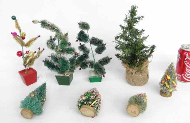 Appraisal: Lot assorted early vintage tabletop Christmas trees