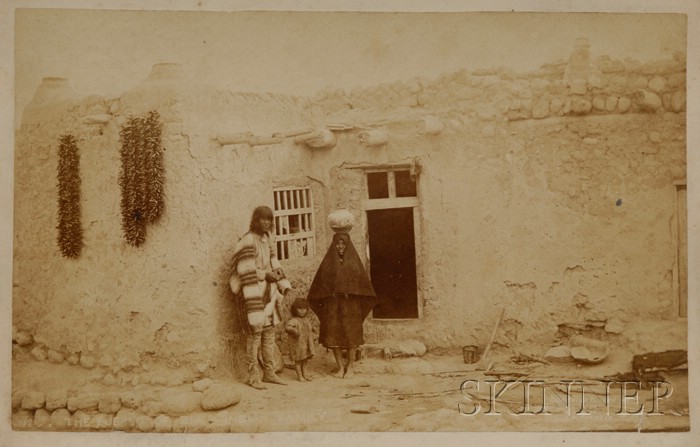 Appraisal: Photograph of a Pueblo Family by E A Bass Socorro