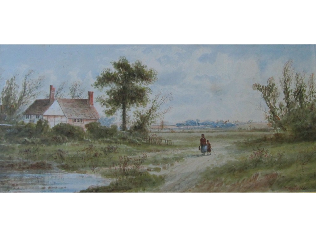 Appraisal: H MELVILLE Pair of watercolour landscape both signed x