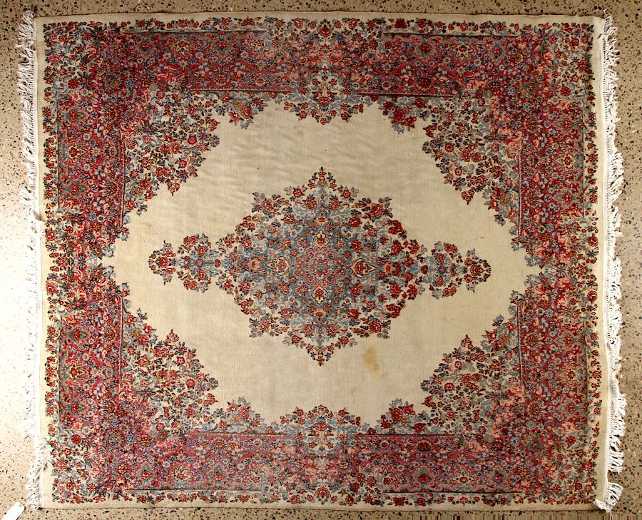 Appraisal: PERSIAN KERMAN RUG Persian Kerman rug ' x '