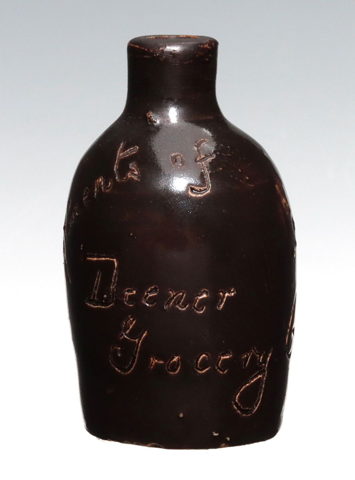 Appraisal: DEENER GROCERY CO SCRATCH STONEWARE MINI JUG