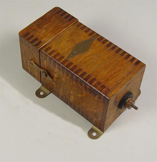 Appraisal: Telegraph Receiver Circa Splitdorf brand New York Finger jointed oak