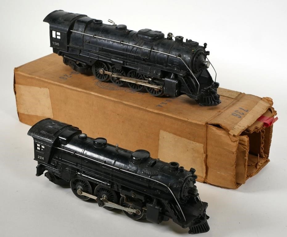 Appraisal: LIONEL O GAUGE LOCOMOTIVES AND Two Locomotive Steam engines and