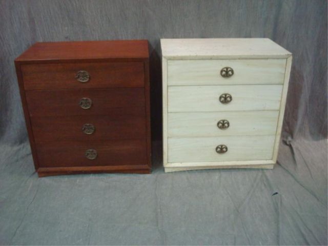 Appraisal: Pair of Midcentury Bachelor's Chests Painted Dimensions x x high