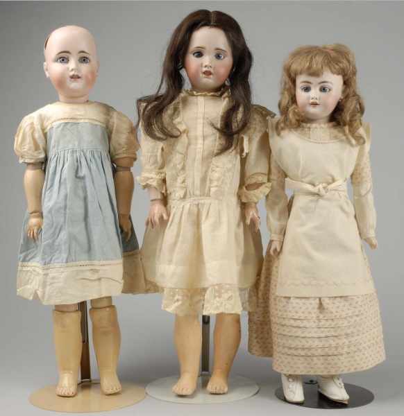 Appraisal: Lot of Bisque Child Dolls Description Bisque shoulder head Simon