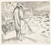 Appraisal: JEAN- MILE LABOUREUR Two etchings La Plage D serte -