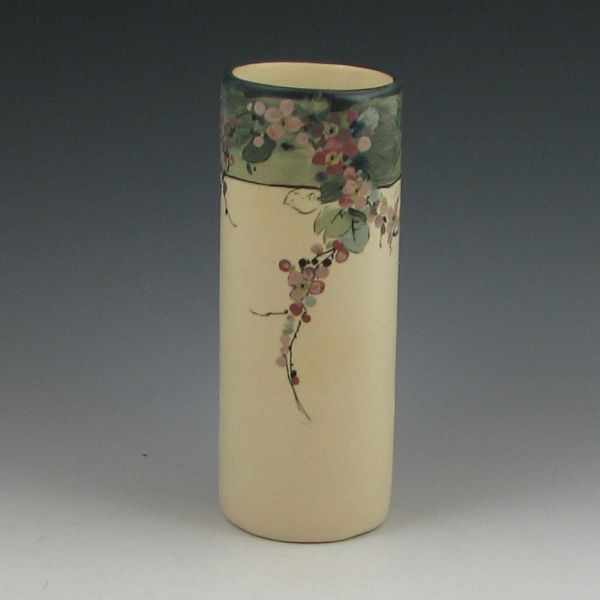 Appraisal: Weller White Decorated cylinder vase Marked WELLER Mint '' tall