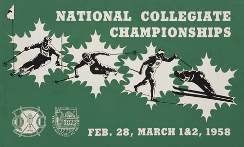 Appraisal: ANONYMOUS NATIONAL COLLEGIATE CHAMPIONSHIPS DARTMOUTH x inches Condition B repaired