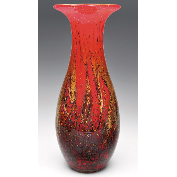 Appraisal: WMF vase attribution large bulbous shape with a flaring rim