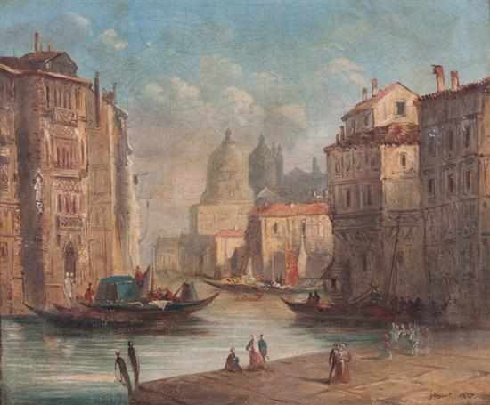 Appraisal: Circle of Jules-Romain Joyant French - View of Venice oil