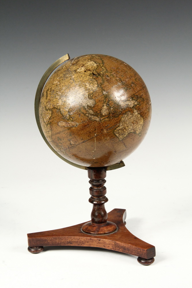 Appraisal: RARE EARLY MINIATURE GLOBE - Desktop Globe by Newton Terrestrial