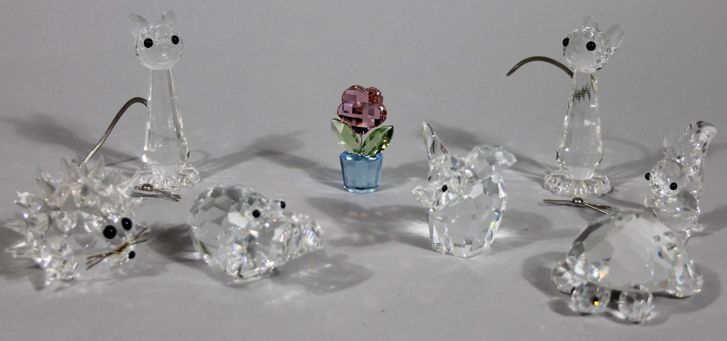 Appraisal: Various Swarovski crystal animals to include elephant cm high hippopotamus