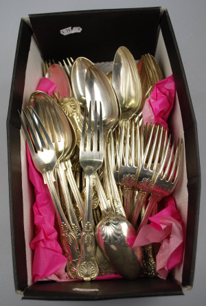 Appraisal: Quantity of ep King's pattern flatware