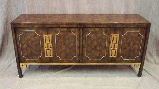 Appraisal: MASTERCRAFT Asian Olive Burl Bronze Key Hardware Sideboard Dimensions wide