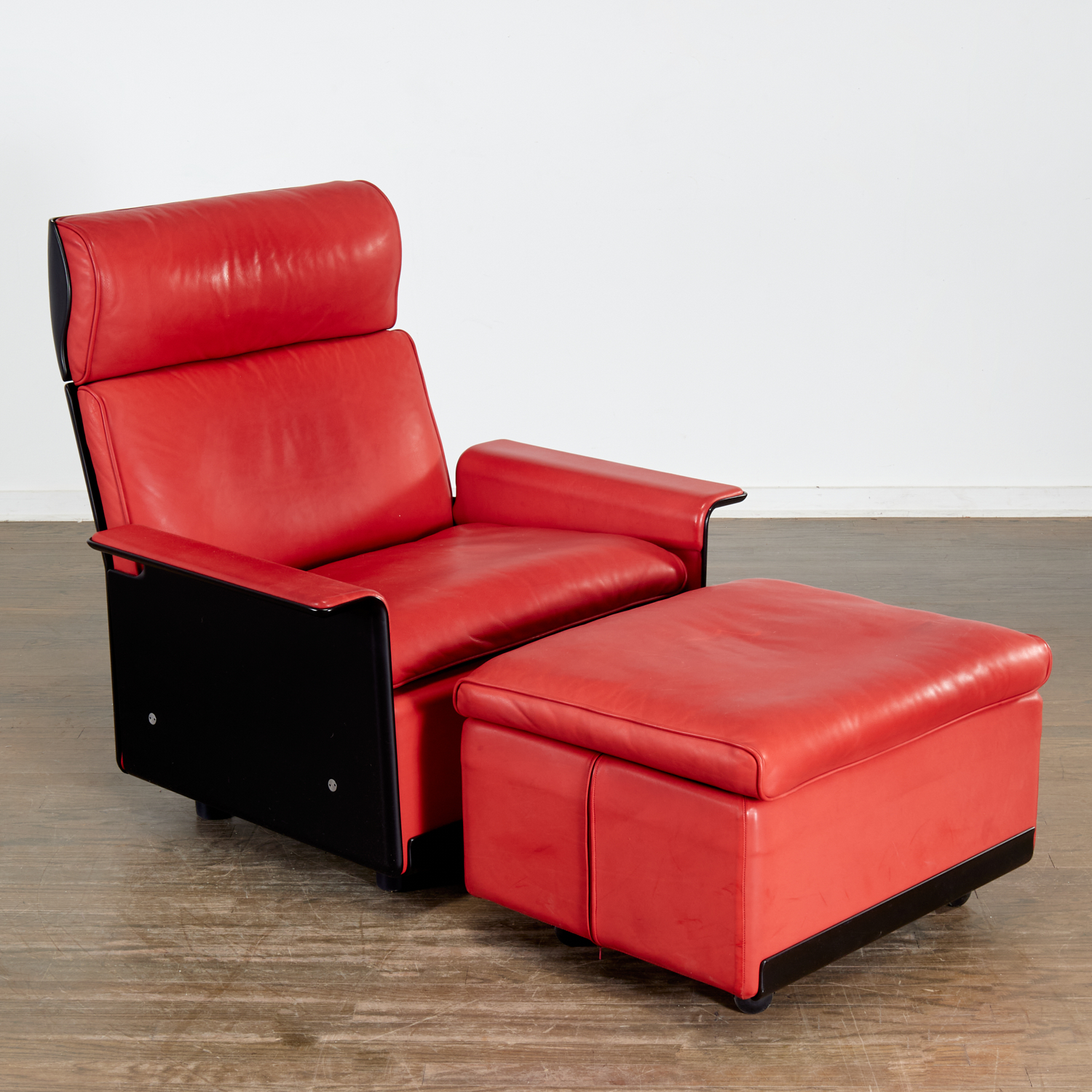 Appraisal: DIETER RAMS FOR VITSOE CHAIR PROGRAMME designed red full grain