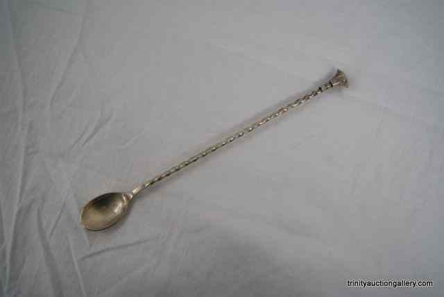 Appraisal: Antique c Christofle Twisted Martini SpoonMade in France and marked