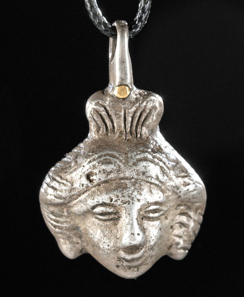 Appraisal: Roman Silver Pendant - Head of Fortuna - g Roman